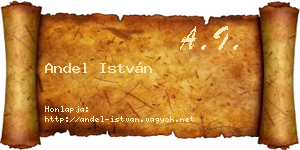Andel István névjegykártya